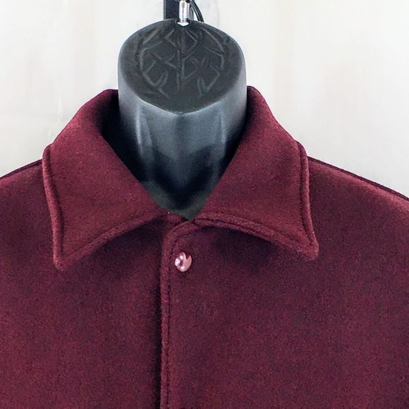 Vtg Varsity Jacket DeLong Maroon 1950s Wool Leather Sleeve Tiger Logo Sz M - Picture 3 of 13